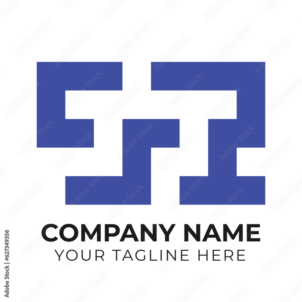Fototapeta premium Corporate creative abstract monogram minimalist business logo design template