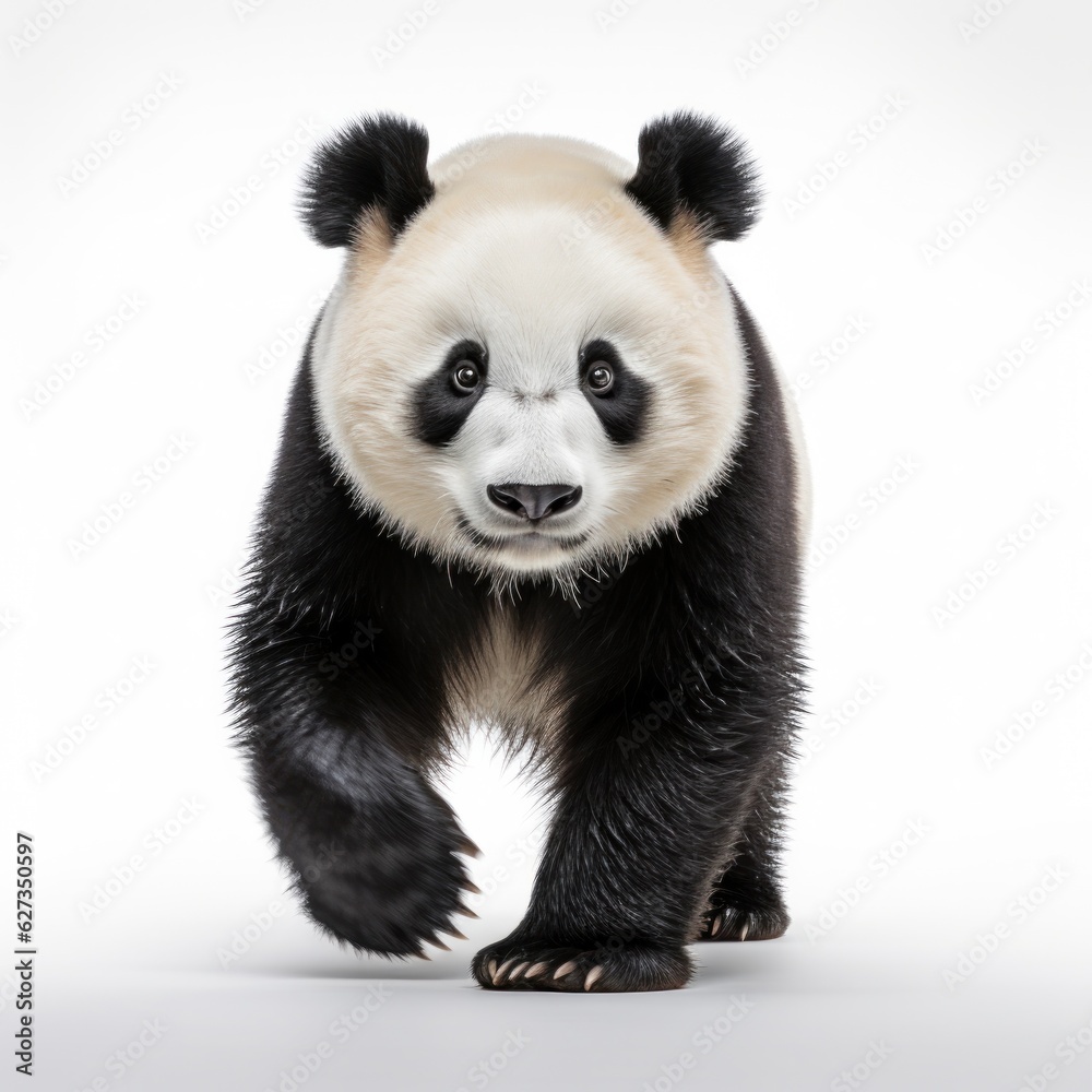 Naklejka premium Cute panda bear isolated