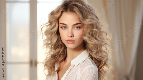 Beautiful blondie girl portrait