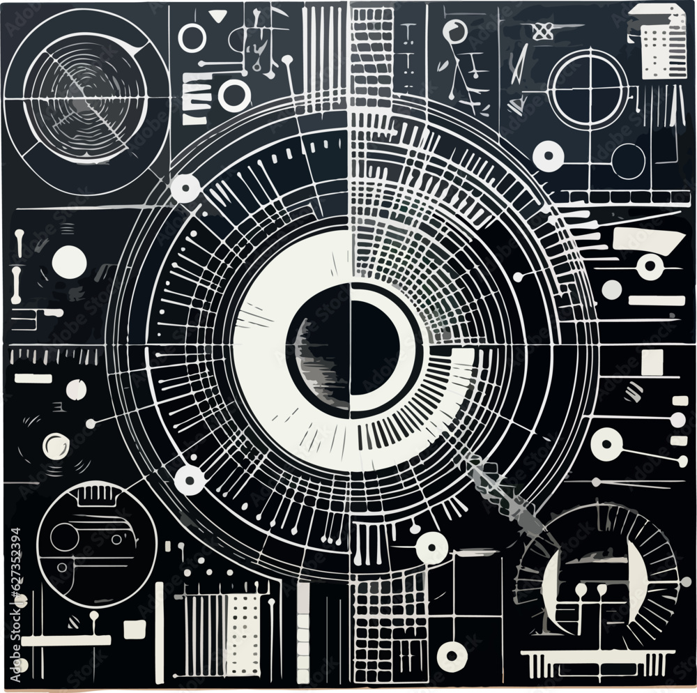monochromatic background with circles monochromatic background with circles