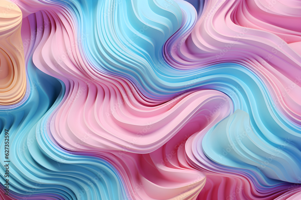 3d effect of an abstract wave of different colors wallpaper background created with Generative AI technology 3d effect of an abstract wave of different colors wallpaper background created with Generative AI technology