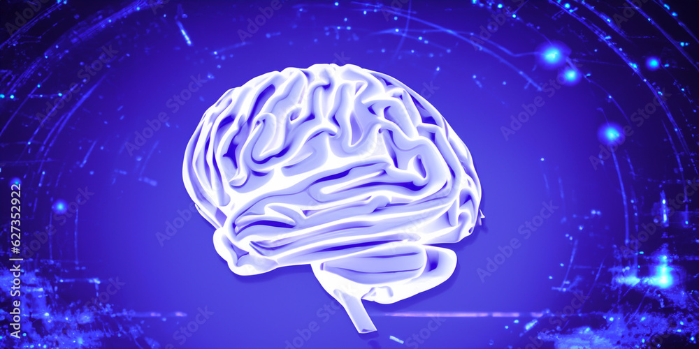 Brain with colorful background. Brain training. Training the brain, progress of the mind. Tests and mental exercises. Memory and head. Technological thinking, futuristic mental development. AI generat Brain with colorful background. Brain training. Training the brain, progress of the mind. Tests and mental exercises. Memory and head. Technological thinking, futuristic mental development. AI generat