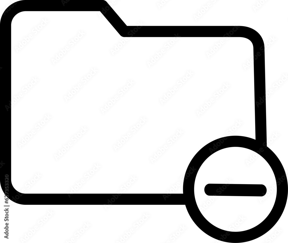 Remove folder icon on white background.. Replaceable vector design. Remove folder icon on white background.. Replaceable vector design.
