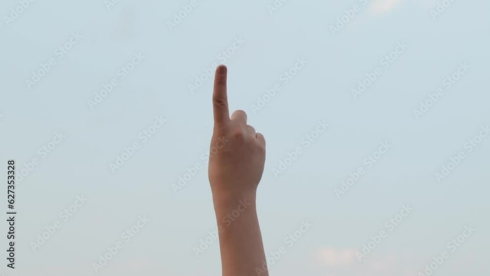Numbers calculating. Close up of unrecognizable young woman counting from 1 to 5 with fingers, isolated on blue background with copy space for advertisement. With place for text or image. Hand Numbers calculating. Close up of unrecognizable young woman counting from 1 to 5 with fingers, isolated on blue background with copy space for advertisement. With place for text or image. Hand