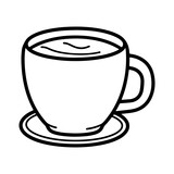 Coffee cup. Saucer and cup of coffee icon