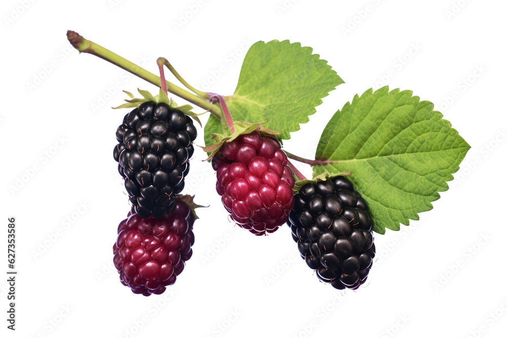Dewberry. isolated object, transparent background Dewberry. isolated object, transparent background