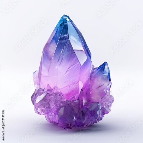 An raw amethyst crystals gemstone, Mysterious purple amethyst quartz crystal abstract.