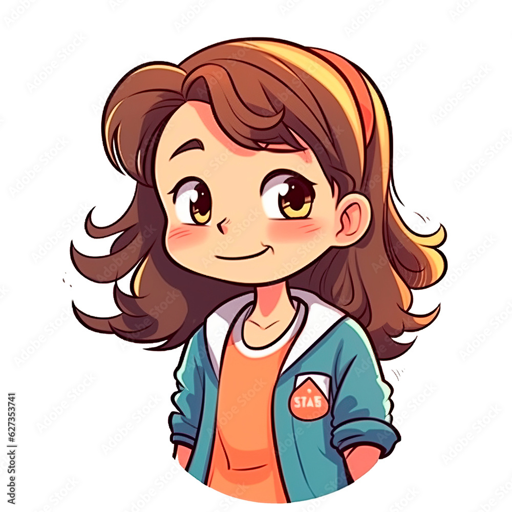 Personaje de chica cartoon Personaje de chica cartoon