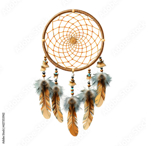Dreamcatcher. isolated object, transparent background