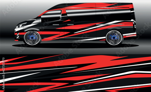 Van wrap design. Wrap, sticker and decal design for company. 