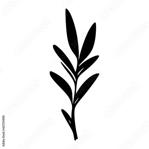 Minimalist branch with leaves icon