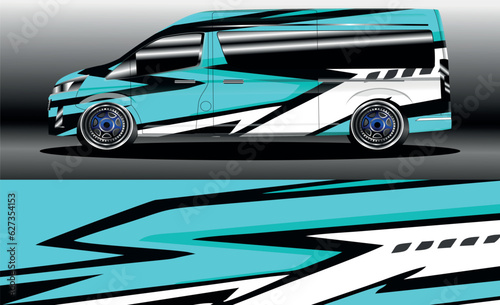 Van wrap design. Wrap, sticker and decal design for company. 