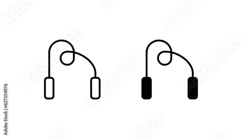 Skip Rope icon design with white background stock illustration