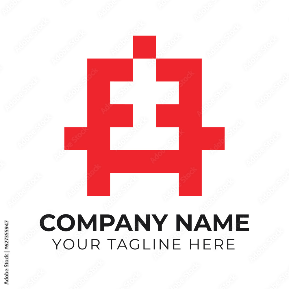 Obraz premium Creative modern abstract monogram minimalist business logo design template