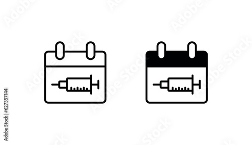 Monthly Checkup icon design with white background stock illustration