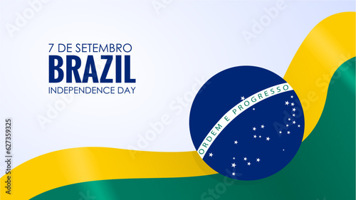 brazil independence day banner template vector photo