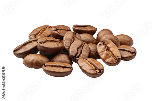 Java coffee beans. isolated object  transparent background