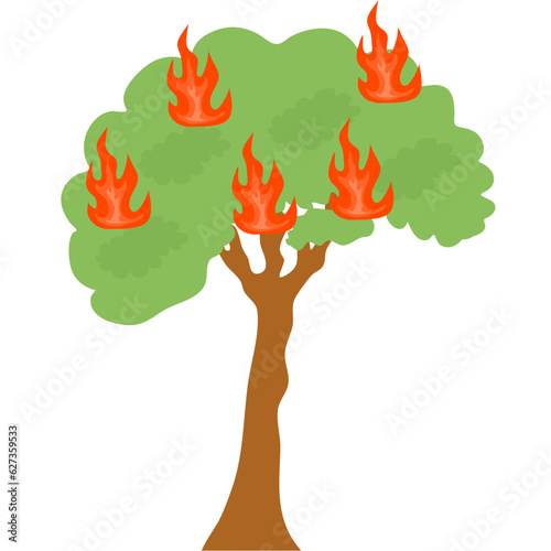 Wildfire Forest Pollution Illustration
