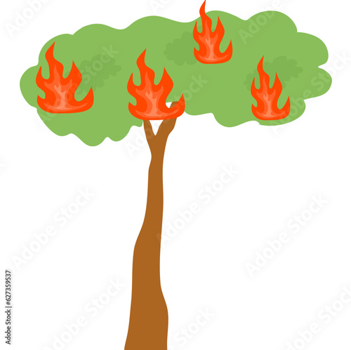 Wildfire Forest Pollution Illustration