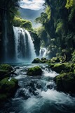 Natural waterfall wallpaper