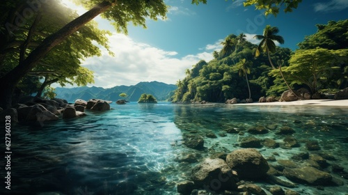 Natural Tropical Island Wallpaper