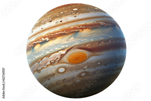 Jupiter. isolated object, transparent background photo