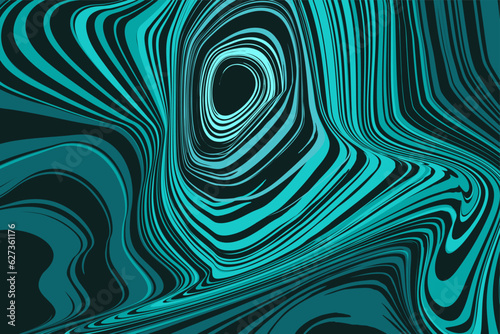 3d Abstract Psychedelic Twisting in Blue,Turquoise colors. rendy Retro Style art 60s, 70s of Hippy Illusion. Optical Pattern for Social Media Posts, Mobile Apps, Cards, Invitations, Banners. Vector il photo