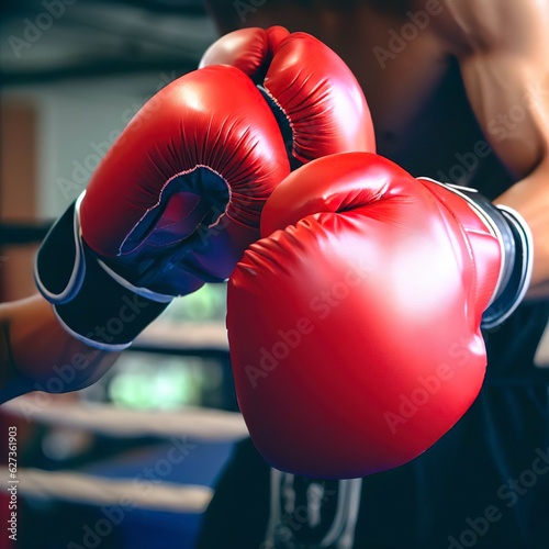 Boxing gloves that boxers must wear when punching on the ring or while practicing, Muay Thai