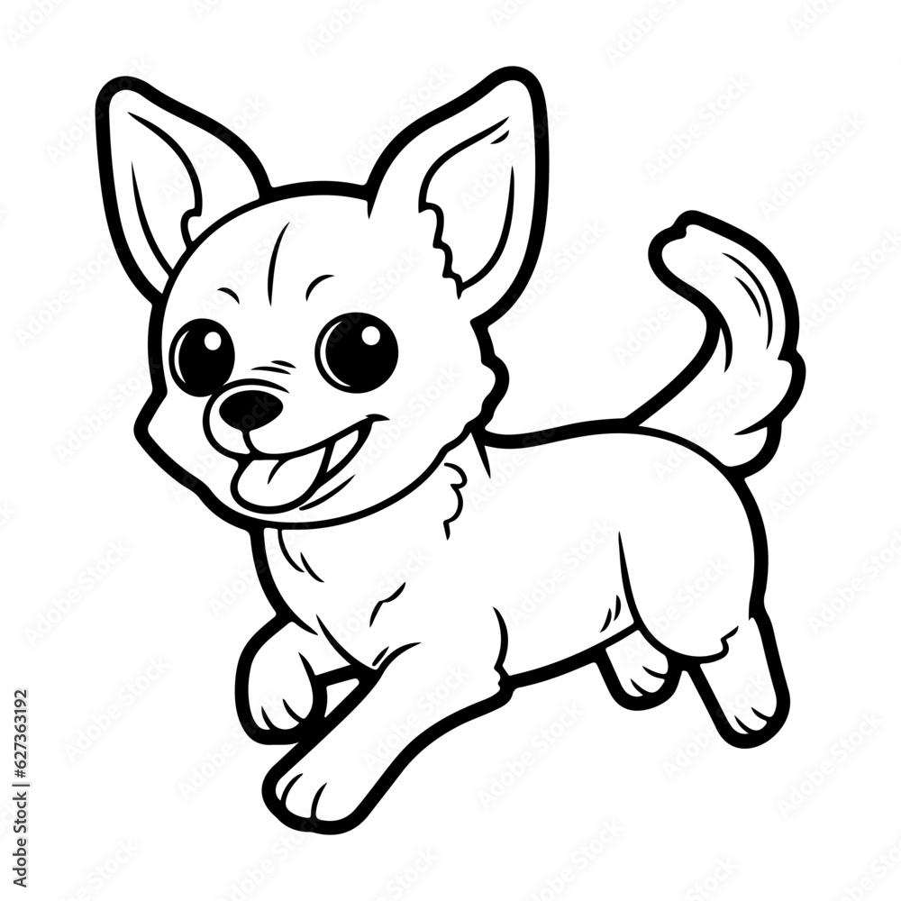 Chihuahua, hand drawn cartoon character, dog icon. Chihuahua, hand drawn cartoon character, dog icon.