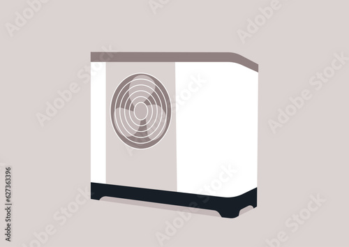 Isolated image of a heat pump, a home climate control technology