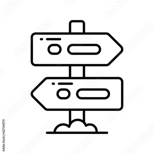 Flat vector design of direction board in modern style, an icon of guidepost