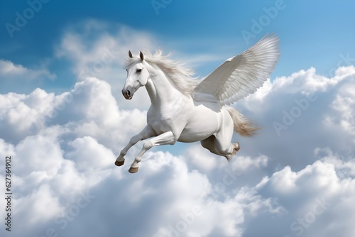 a winged white horse