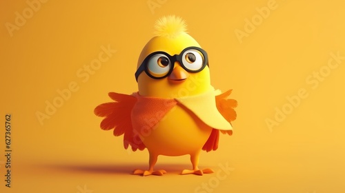 cute superhero chick. Created with Generative AI.