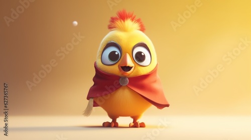 cute superhero chick. Created with Generative AI.