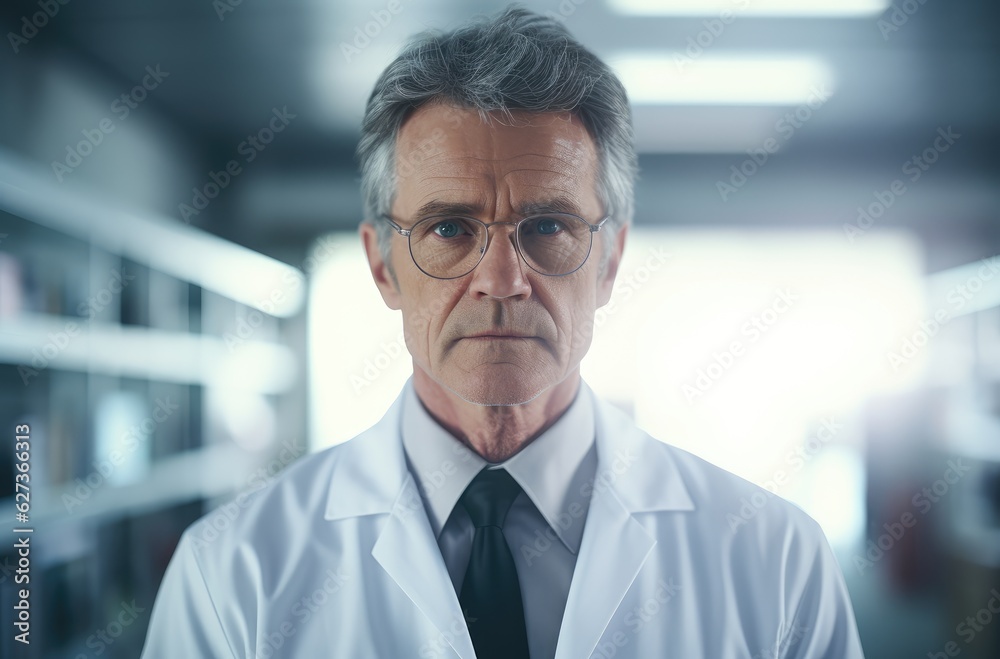 doctor in lab coat standing, generative artificial intelligence