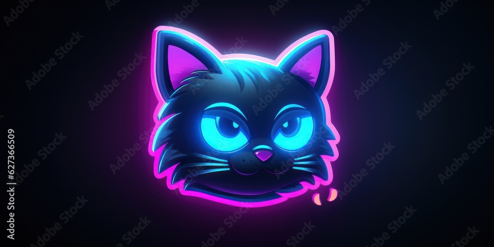 Fototapeta premium neon cat 