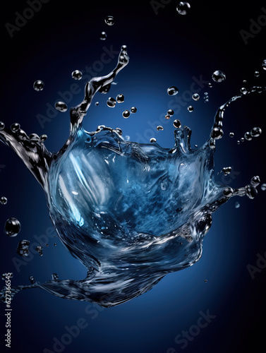 Splashing water background,created with generative ai tecnology.