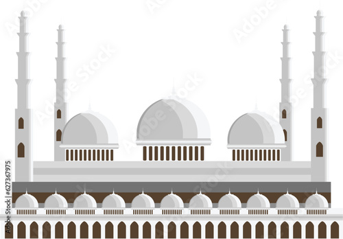 white mosque in vector