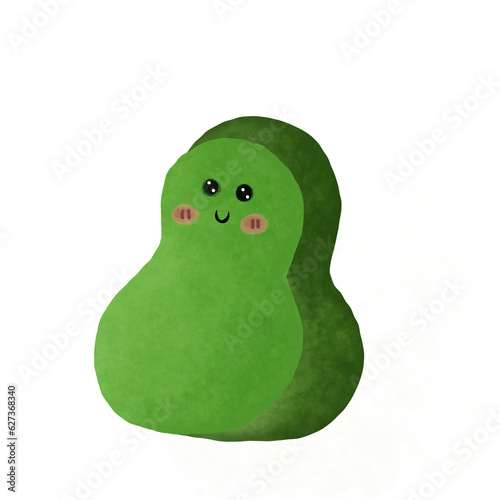 green apple isolated on white
