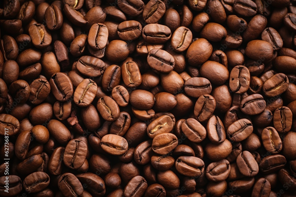 Fototapeta premium Coffee beans closeup background