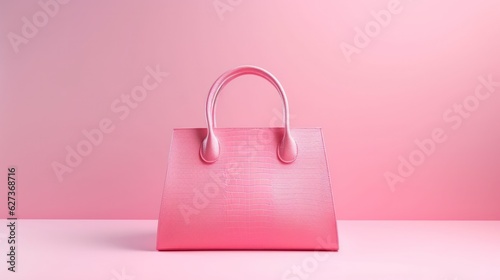 Pink designer bag isolated