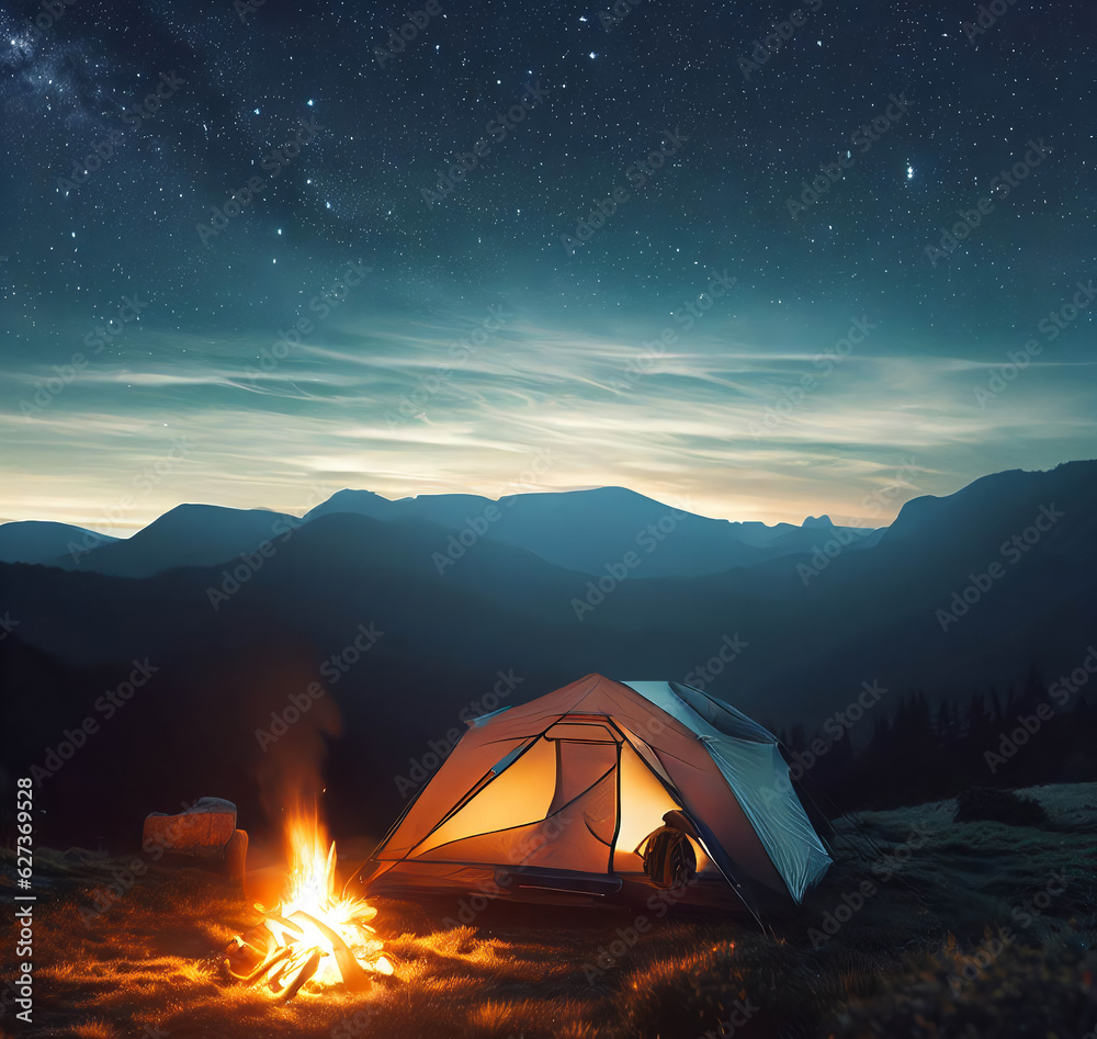 night sky camping