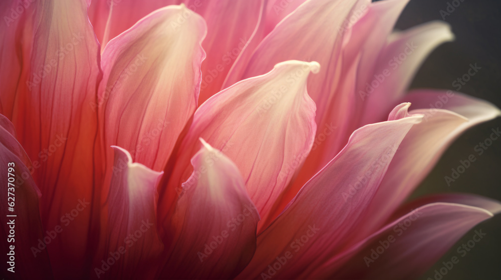 Obraz premium Experience the magic of nature through this stunning photograph capturing the delicate petals of a blooming flower in exquisite detail
