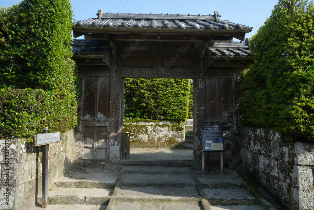 Chiran Samurai Residence Complex or Samurai District in Kagoshima, Japan - 日本 鹿児島 知覧武家屋敷庭園 Chiran Samurai Residence Complex or Samurai District in Kagoshima, Japan - 日本 鹿児島 知覧武家屋敷庭園