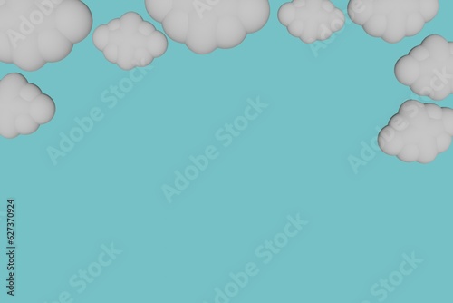 Light blue background with clouds. For text, designs and flyer.