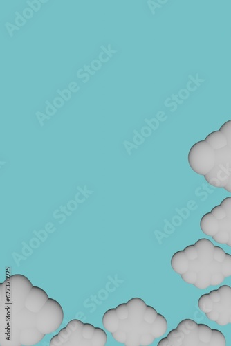 Light blue background with clouds. For text, designs and flyer.