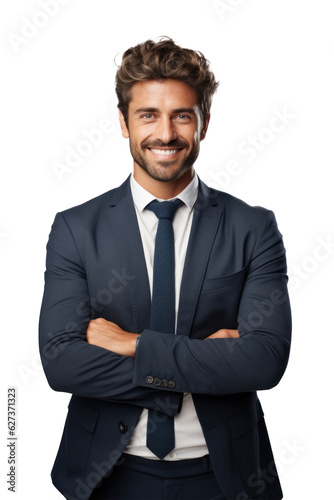 Businessman isolated. Illustration AI Generative.