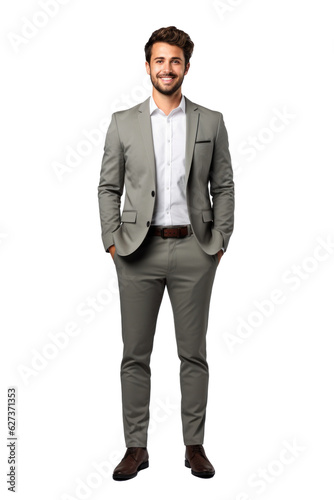 Businessman isolated. Illustration AI Generative.