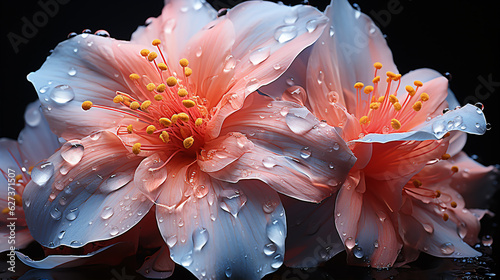 Experience the magic of nature through this stunning photograph capturing the delicate petals of a blooming flower in exquisite detail