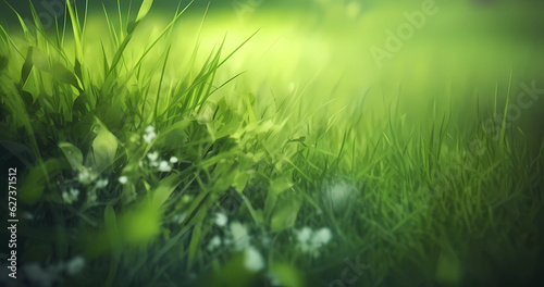 Grass background with space for text for banner concept